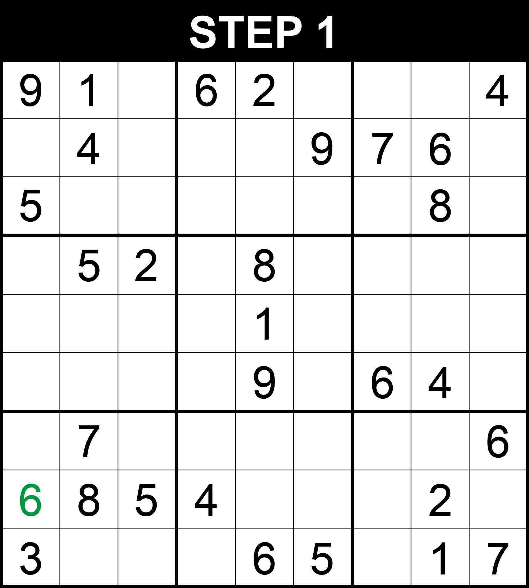 Sudoku puzzle 1 (Easy) - Free Printable Puzzles